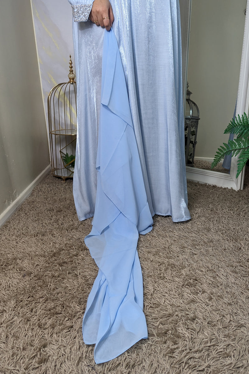 Powder Blue Gem Abaya