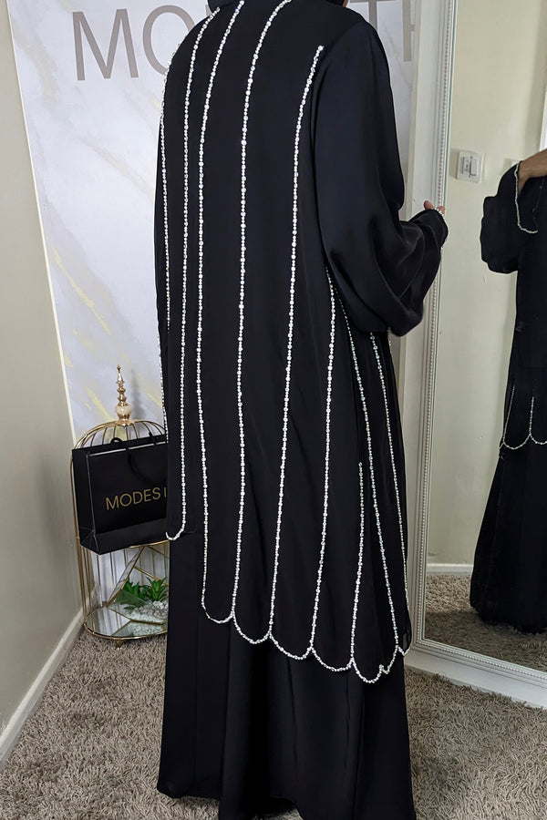 Chiffon Layered 'Hijabhills' Abaya